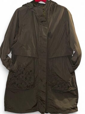 Lululemon Graced with Lace long jacket in dark olive green
